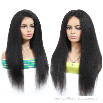 Mink Brazilian Hair Non Chemical Treatment Real Unprocessed Remy Virgin Lace Front Closure Brazilian Wigs Kinky Straight Hair